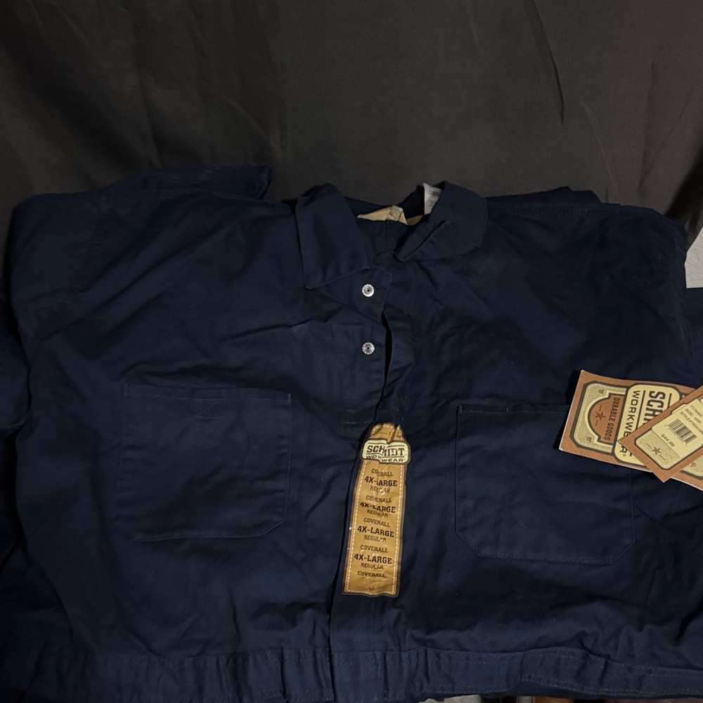 Schmidt Men's Navy Work Coveralls